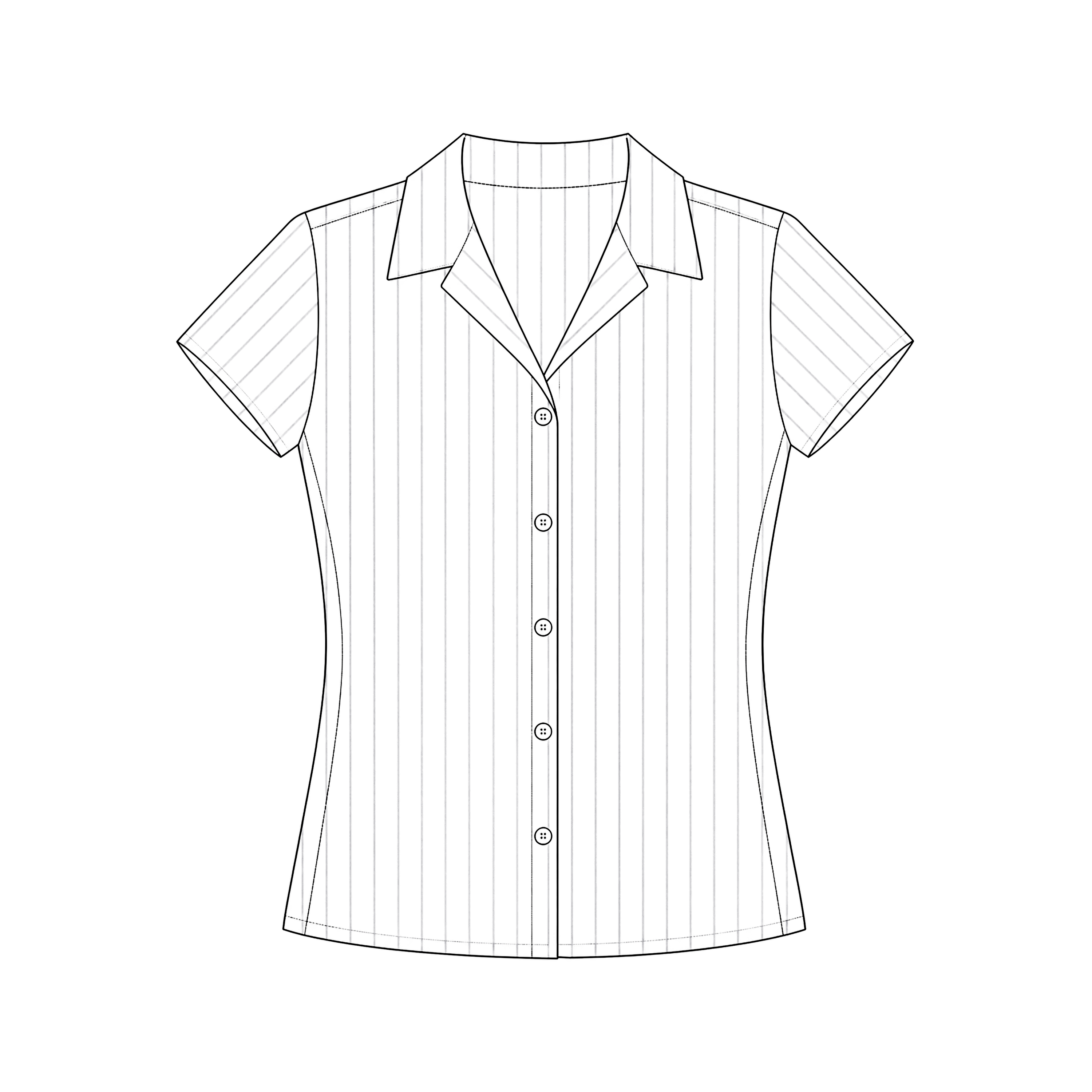 Striped Collared Top